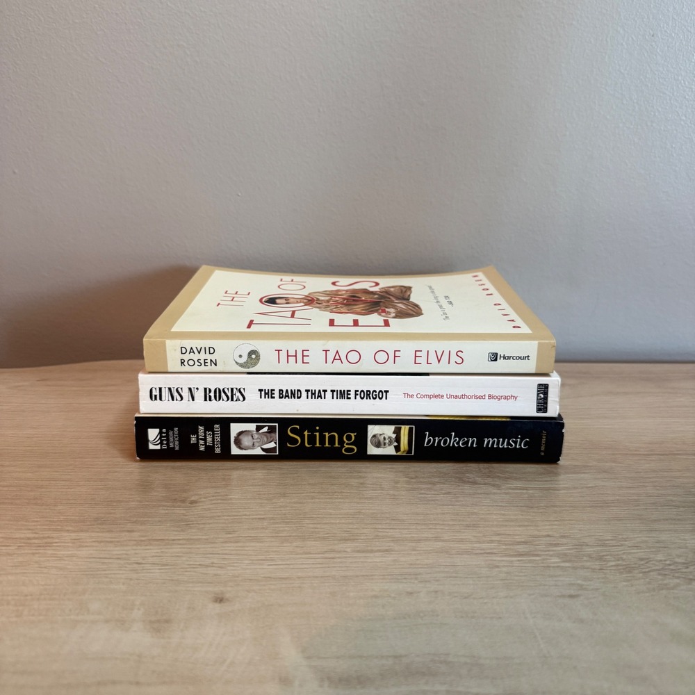 Music Book Lot Sting Broken Music Guns N Roses Elvis Henry Rollins Black Coffee
